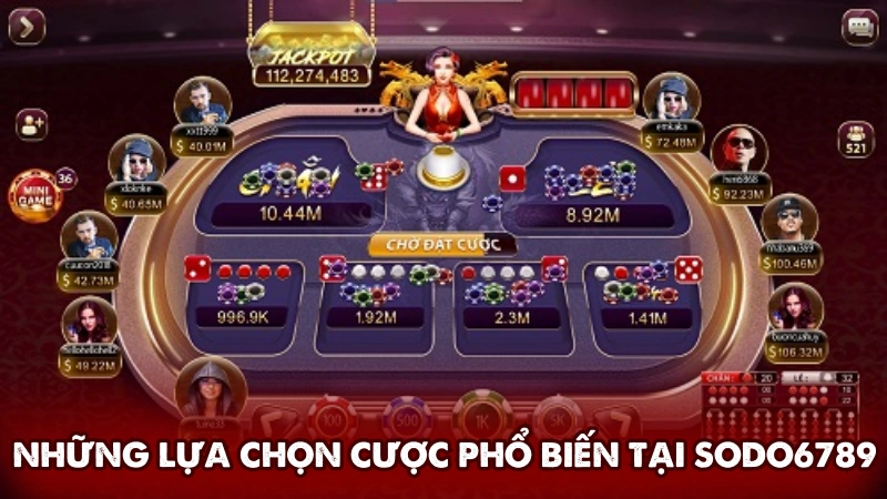 Những lựa chọn cược phổ biến nhất tại Sodo6789